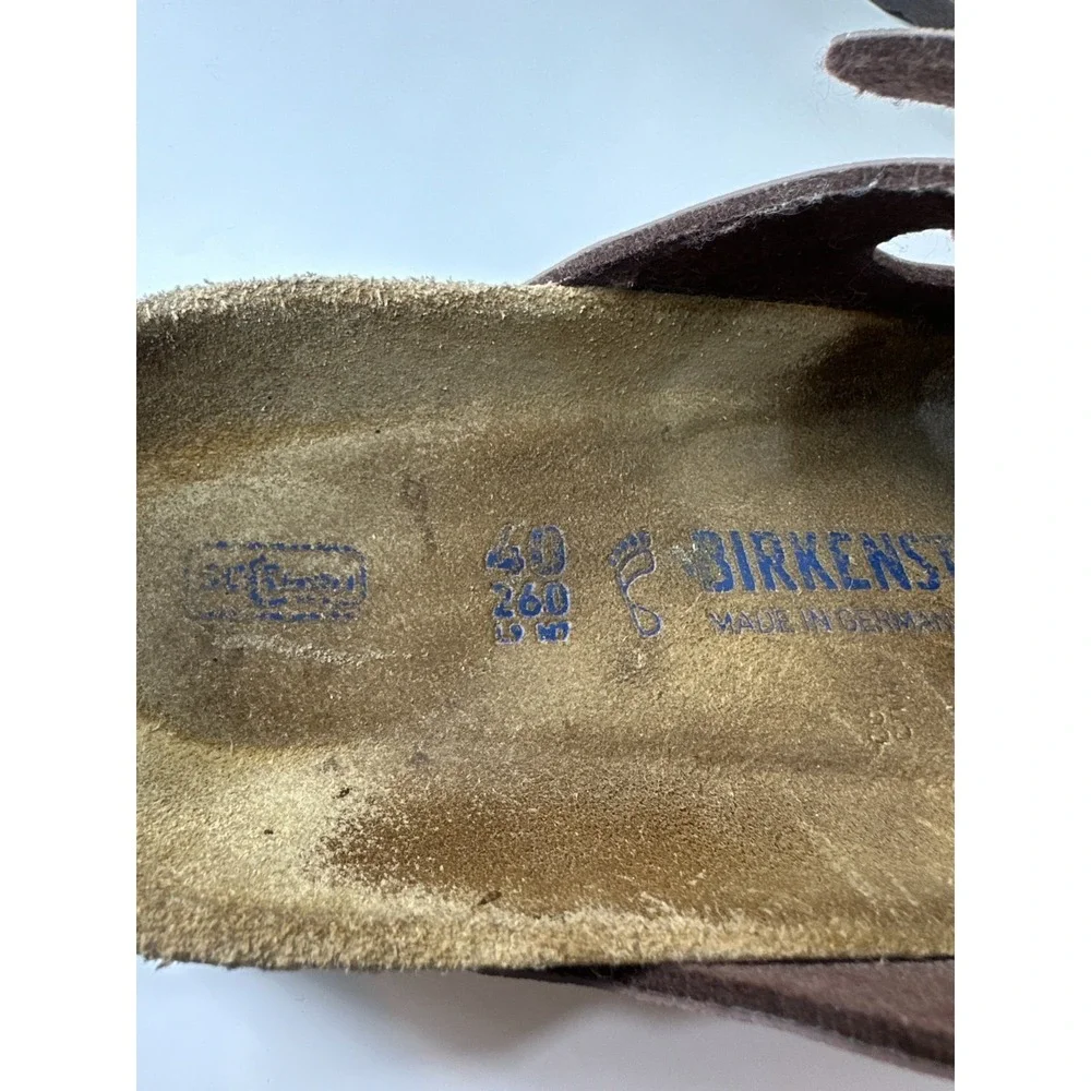 Birkenstock Florida 3 Strap Soft Footbed Sandals Brown Women's Size 40 US 9 M7 - Picture 5 of 16